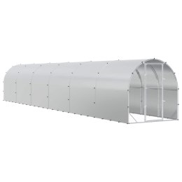 VidaXL Kurnik srebrny 1200 x 200 x 200 cm Stal ocynkowana