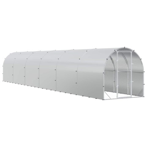 VidaXL Kurnik srebrny 1200 x 200 x 200 cm Stal ocynkowana