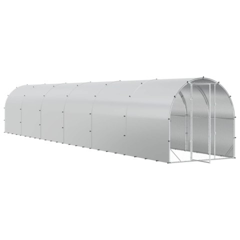 VidaXL Kurnik srebrny 1200 x 200 x 200 cm Stal ocynkowana