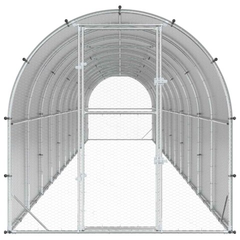 VidaXL Kurnik srebrny 1200 x 200 x 200 cm Stal ocynkowana
