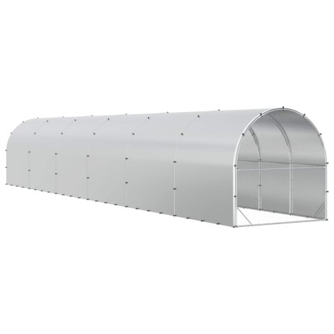 VidaXL Kurnik srebrny 1200 x 200 x 200 cm Stal ocynkowana
