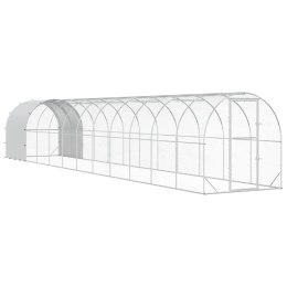 VidaXL Kurnik srebrny 1200 x 200 x 200 cm Stal ocynkowana