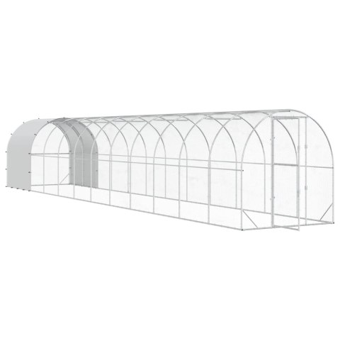 VidaXL Kurnik srebrny 1200 x 200 x 200 cm Stal ocynkowana