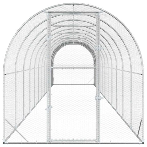 VidaXL Kurnik srebrny 1200 x 200 x 200 cm Stal ocynkowana