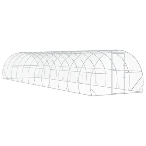 VidaXL Kurnik srebrny 1200 x 300 x 200 cm Stal ocynkowana