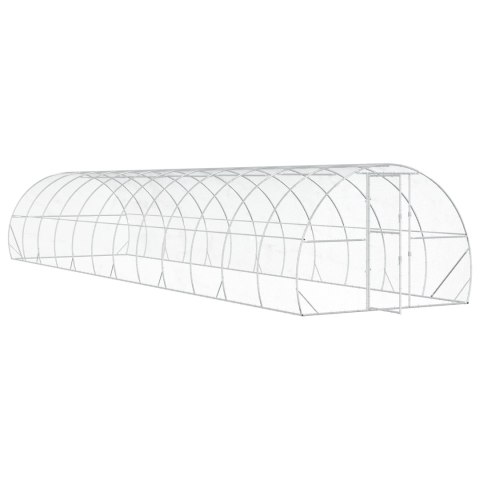 VidaXL Kurnik srebrny 1200 x 300 x 200 cm Stal ocynkowana