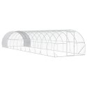 VidaXL Kurnik srebrny 1200 x 300 x 200 cm Stal ocynkowana
