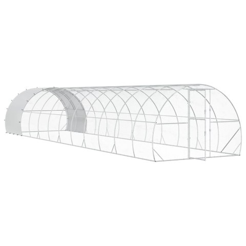 VidaXL Kurnik srebrny 1200 x 300 x 200 cm Stal ocynkowana