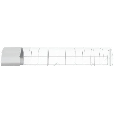 VidaXL Kurnik srebrny 1200 x 300 x 200 cm Stal ocynkowana