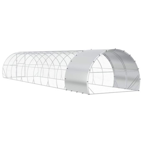VidaXL Kurnik srebrny 1200 x 300 x 200 cm Stal ocynkowana