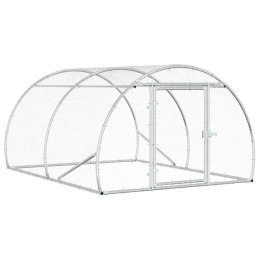 VidaXL Kurnik srebrny 200 x 150 x 100 cm Stal ocynkowana