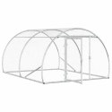 VidaXL Kurnik srebrny 200 x 150 x 100 cm Stal ocynkowana