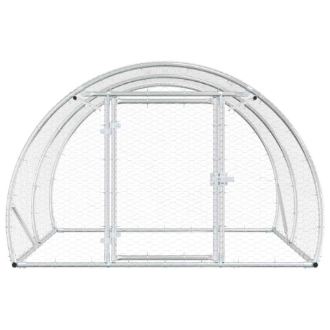 VidaXL Kurnik srebrny 200 x 150 x 100 cm Stal ocynkowana