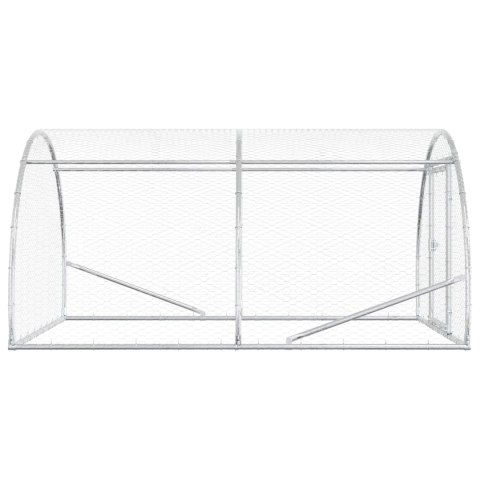 VidaXL Kurnik srebrny 200 x 150 x 100 cm Stal ocynkowana
