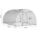 VidaXL Kurnik srebrny 200 x 150 x 100 cm Stal ocynkowana
