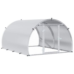 VidaXL Kurnik srebrny 200 x 150 x 100 cm Stal ocynkowana