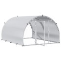 VidaXL Kurnik srebrny 200 x 150 x 100 cm Stal ocynkowana