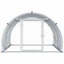 VidaXL Kurnik srebrny 200 x 150 x 100 cm Stal ocynkowana