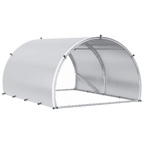 VidaXL Kurnik srebrny 200 x 150 x 100 cm Stal ocynkowana