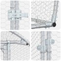 VidaXL Kurnik srebrny 200 x 150 x 100 cm Stal ocynkowana