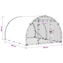 VidaXL Kurnik srebrny 200 x 150 x 100 cm Stal ocynkowana