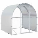 VidaXL Kurnik srebrny 200 x 200 x 200 cm Stal ocynkowana