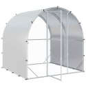 VidaXL Kurnik srebrny 200 x 200 x 200 cm Stal ocynkowana