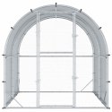 VidaXL Kurnik srebrny 200 x 200 x 200 cm Stal ocynkowana