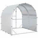 VidaXL Kurnik srebrny 200 x 200 x 200 cm Stal ocynkowana
