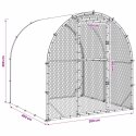VidaXL Kurnik srebrny 200 x 200 x 200 cm Stal ocynkowana