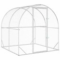 VidaXL Kurnik srebrny 200 x 200 x 200 cm Stal ocynkowana