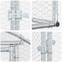 VidaXL Kurnik srebrny 200 x 200 x 200 cm Stal ocynkowana