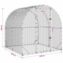VidaXL Kurnik srebrny 200 x 200 x 200 cm Stal ocynkowana