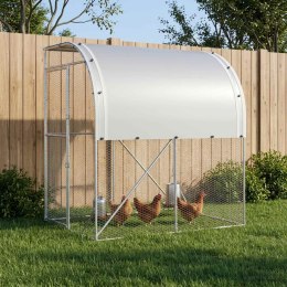 VidaXL Kurnik srebrny 200 x 200 x 215 cm Stal ocynkowana
