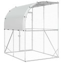 VidaXL Kurnik srebrny 200 x 200 x 215 cm Stal ocynkowana