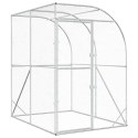 VidaXL Kurnik srebrny 200 x 200 x 215 cm Stal ocynkowana