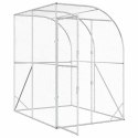 VidaXL Kurnik srebrny 200 x 200 x 215 cm Stal ocynkowana