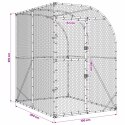 VidaXL Kurnik srebrny 200 x 200 x 215 cm Stal ocynkowana