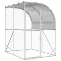 VidaXL Kurnik srebrny 200 x 200 x 215 cm Stal ocynkowana