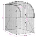 VidaXL Kurnik srebrny 200 x 200 x 215 cm Stal ocynkowana
