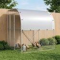 VidaXL Kurnik srebrny 200 x 200 x 215 cm Stal ocynkowana