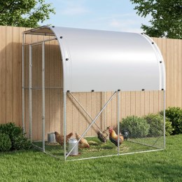 VidaXL Kurnik srebrny 200 x 200 x 215 cm Stal ocynkowana