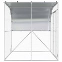 VidaXL Kurnik srebrny 200 x 200 x 215 cm Stal ocynkowana
