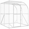 VidaXL Kurnik srebrny 200 x 200 x 215 cm Stal ocynkowana