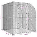 VidaXL Kurnik srebrny 200 x 200 x 215 cm Stal ocynkowana