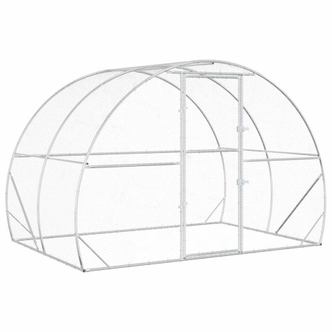 VidaXL Kurnik srebrny 200 x 300 x 200 cm Stal ocynkowana
