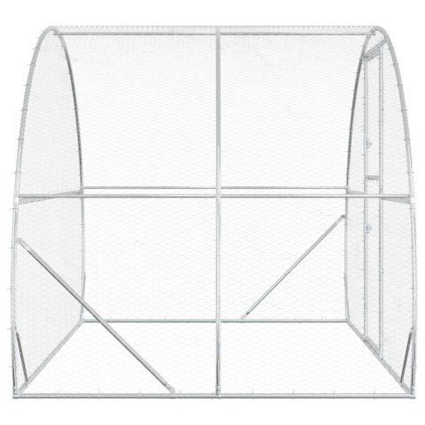 VidaXL Kurnik srebrny 200 x 300 x 200 cm Stal ocynkowana
