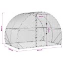 VidaXL Kurnik srebrny 200 x 300 x 200 cm Stal ocynkowana