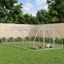 VidaXL Kurnik srebrny 400 x 150 x 100 cm Stal ocynkowana
