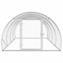 VidaXL Kurnik srebrny 400 x 150 x 100 cm Stal ocynkowana